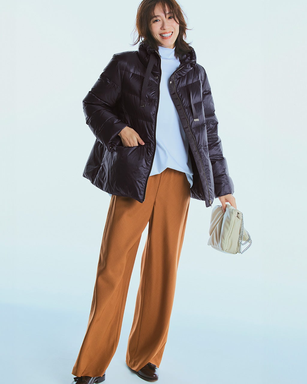 艶Airダウン・スタンドカラーコート/DoCLASSE