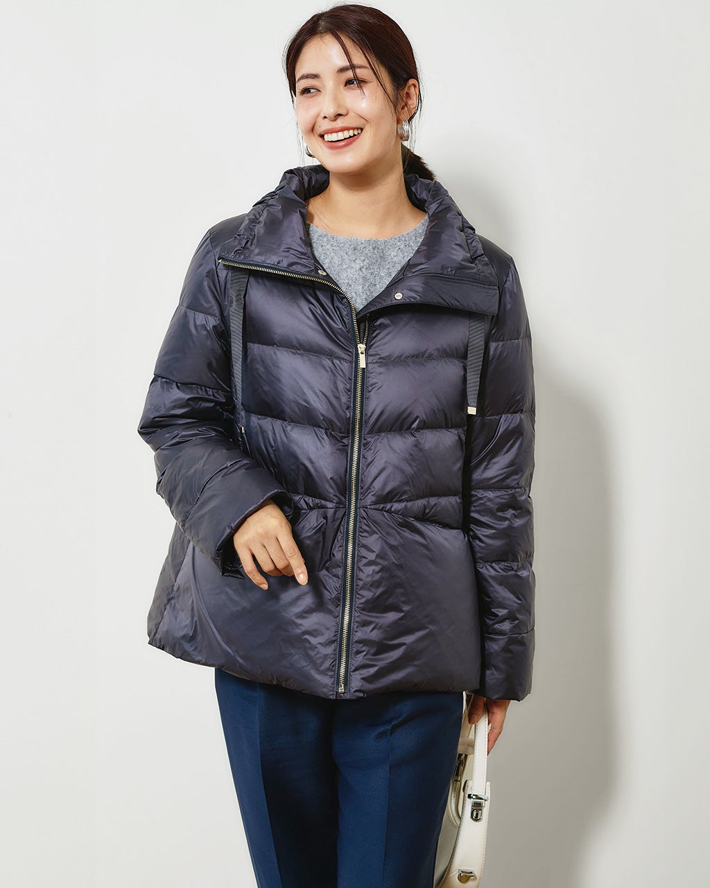 艶Airダウン・スタンドカラーコート/DoCLASSE