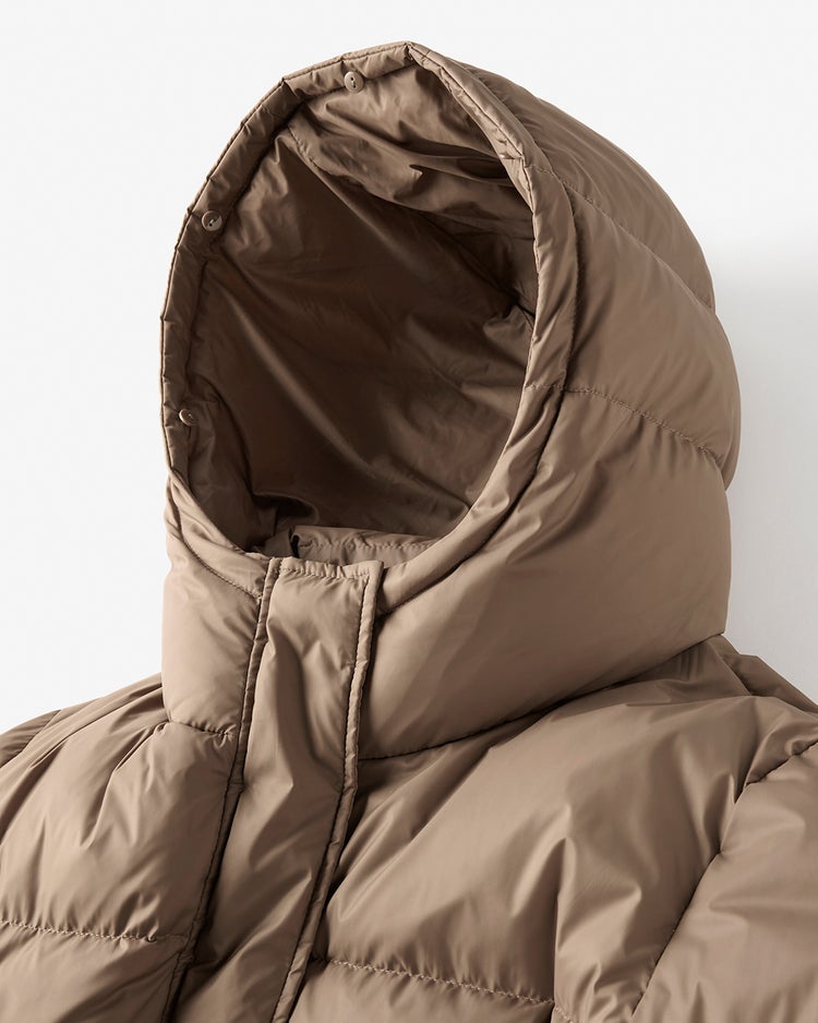 マットタフタ・2WAYファーロングダウンコート 詳細画像 モカ 5