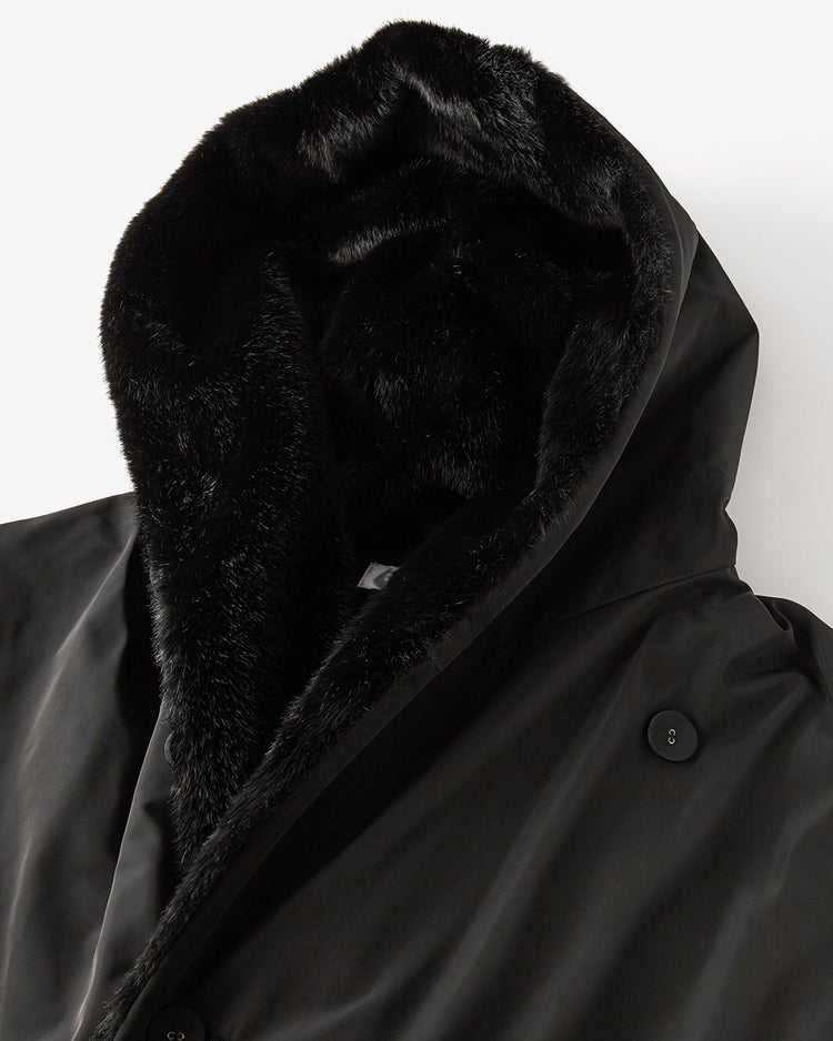 マジカルサーモ・エコファーショールコート 詳細画像 ブラック 6
