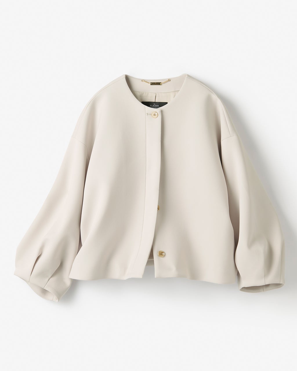 トリアセスキューバ・バルーン袖ジャケット/40代50代からの