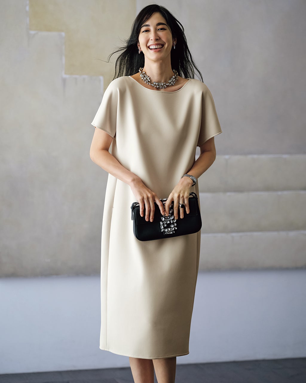 トリアセスキューバ・ストレートワンピース/40代50代からの