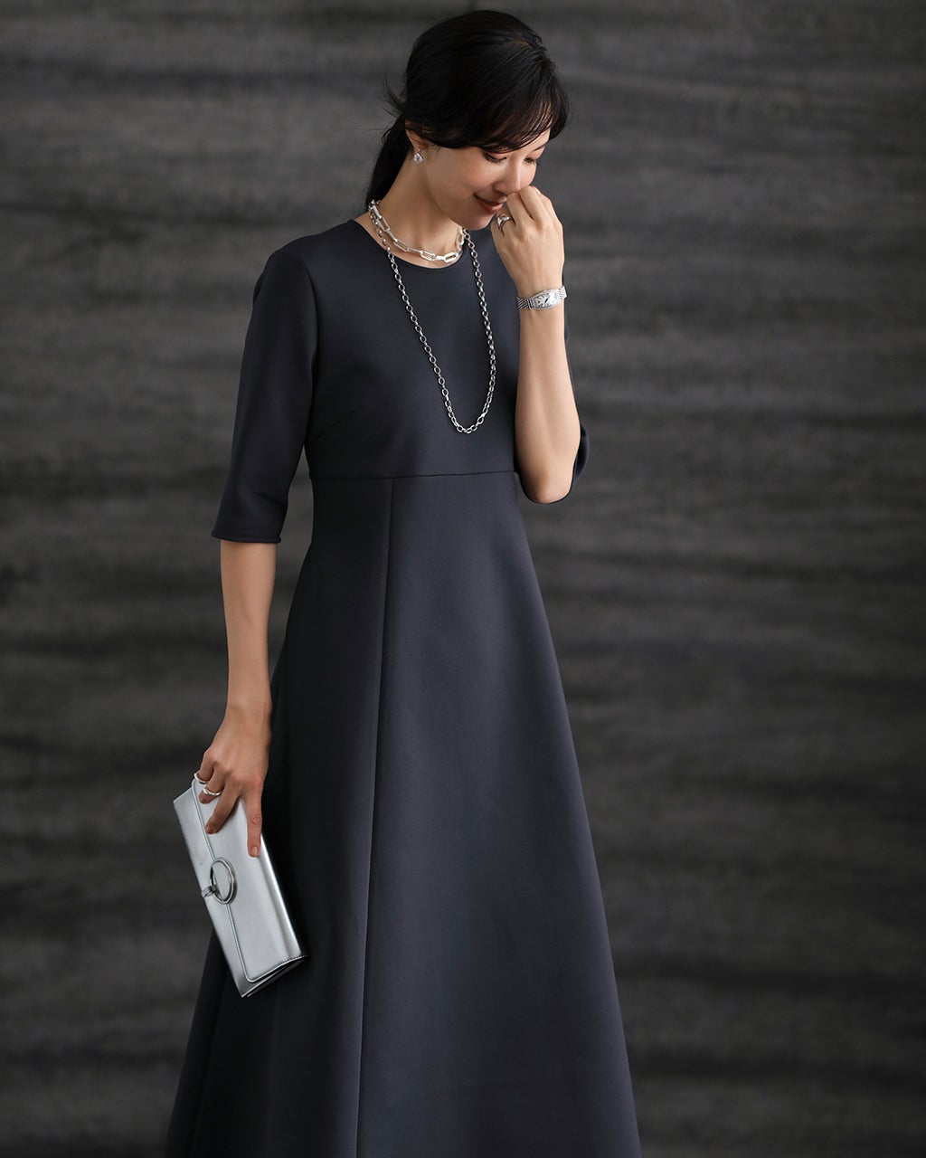 トリアセスキューバ・フレアワンピース/40代50代からの