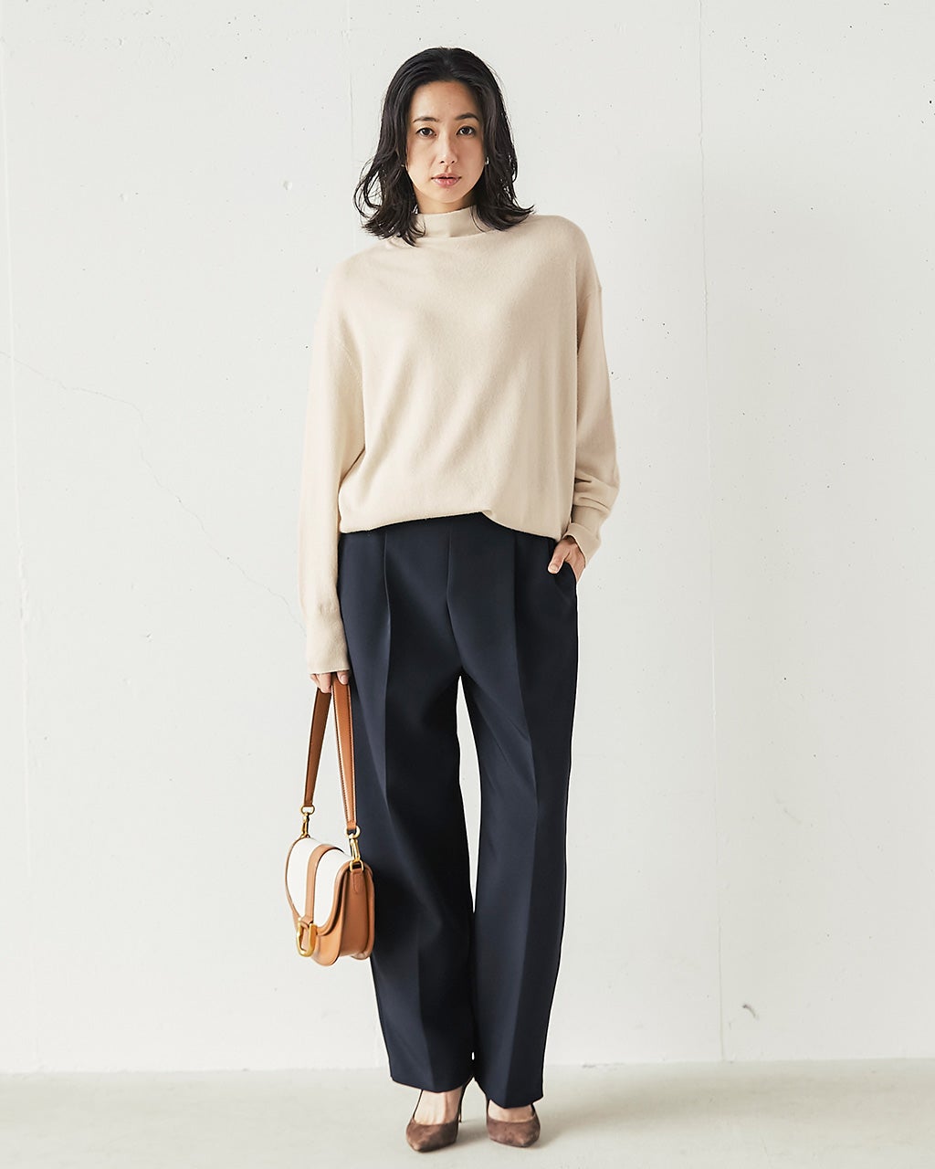 ストレッチWクロス・カーブパンツ/DoCLASSE