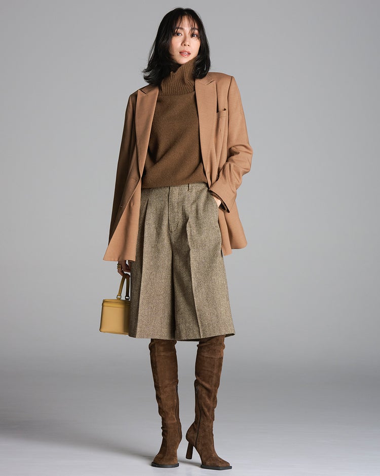 ラメツイード・ハーフパンツ 詳細画像 ブラウン 1