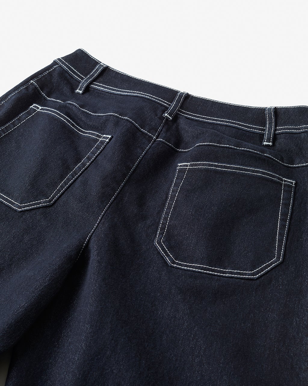 ライトデニム・サイドステッチワイド68cm/40代50代からのレディース