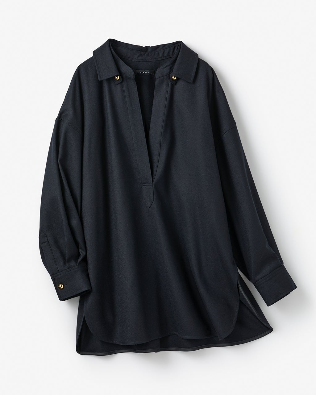 高密度フラノ・スキッパーブラウス/DoCLASSE