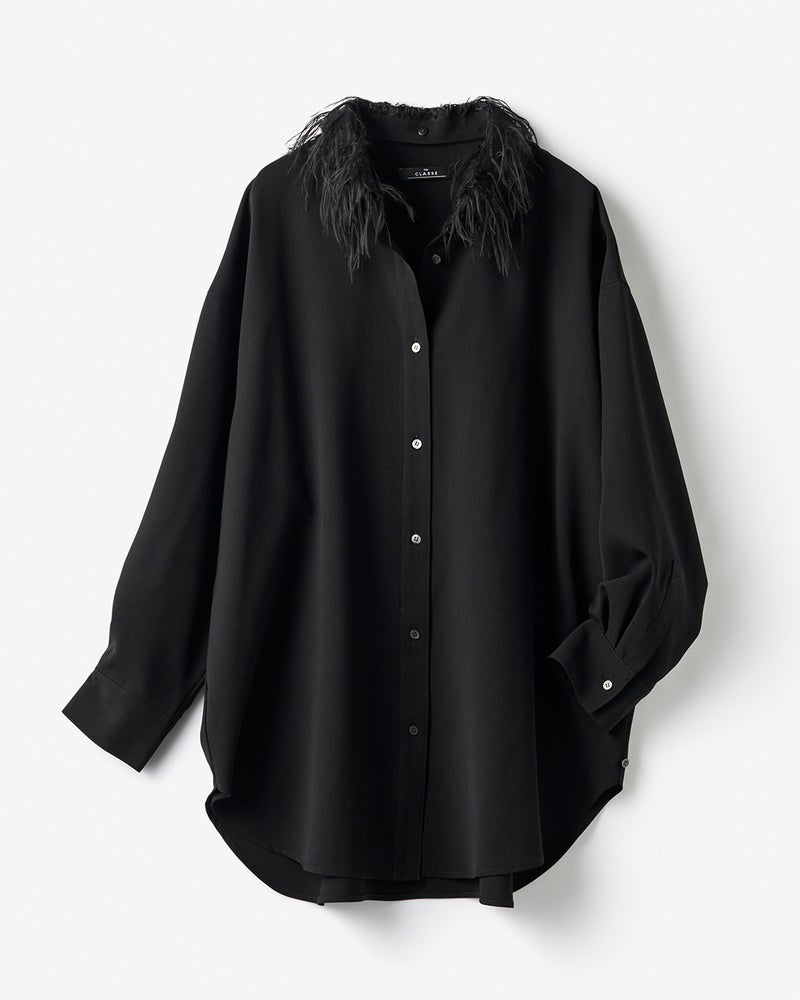 ウールライクストレッチ・2WAYブラウス 詳細画像 ブラック 3