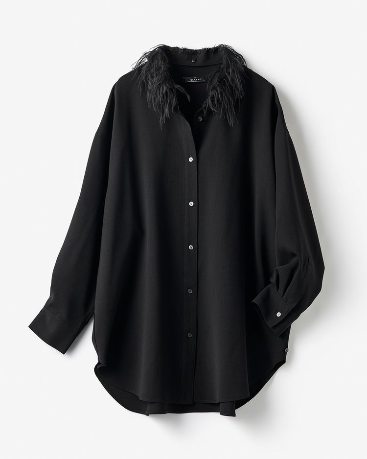 ウールライクストレッチ・2WAYブラウス 詳細画像 ブラック 3