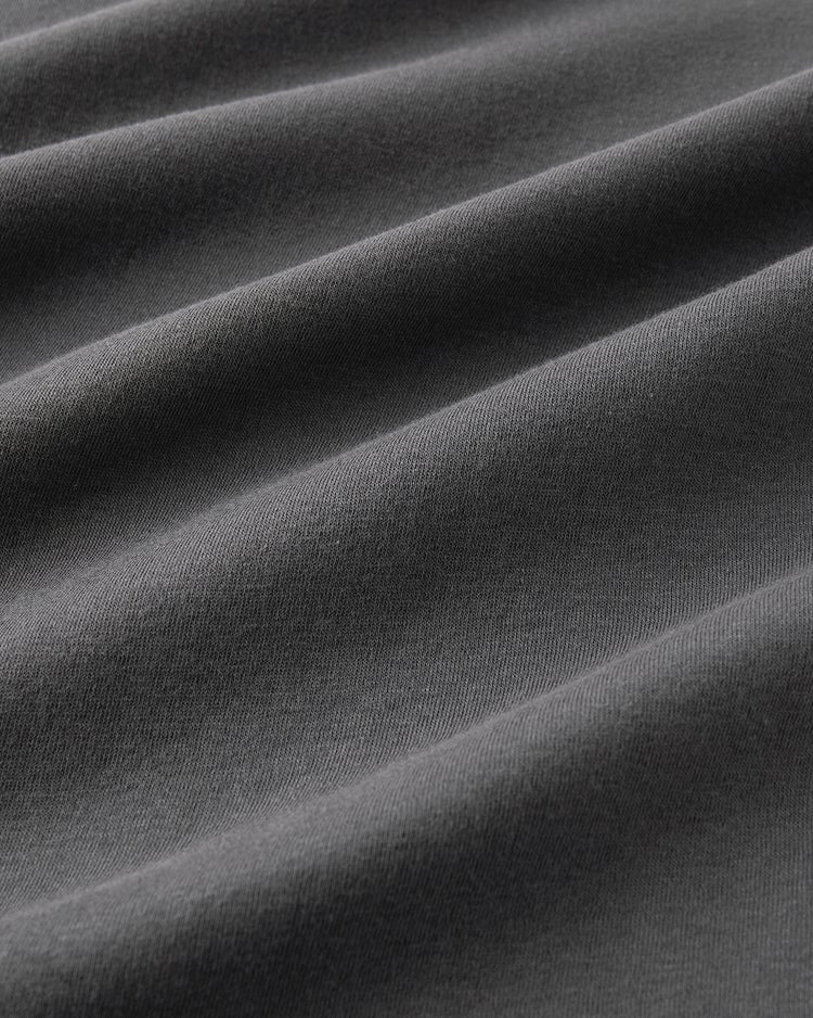 コットンガーゼ・メロウハイネック／5分袖 詳細画像 チャコール 2