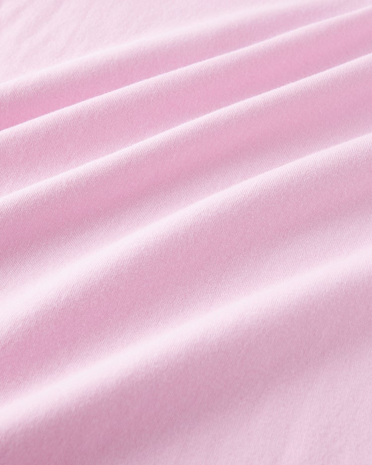 コットンガーゼ・メロウハイネック／5分袖 詳細画像 ピンク 2