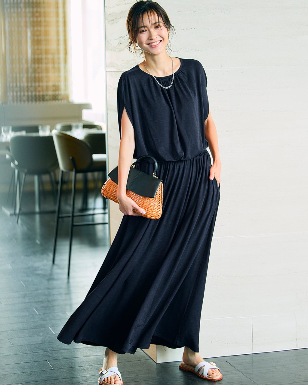 UVスラブ・ブラウジングワンピース／長め丈135㎝/DoCLASSE
