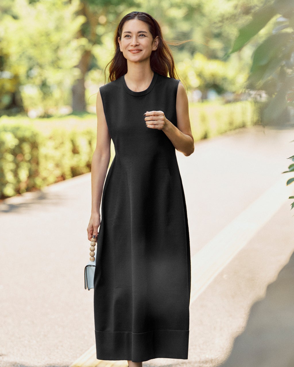 Curensology ニットフレアワンピース Curensology(カレンソロジー)｜ニットフレアワンピース/ネイビー の