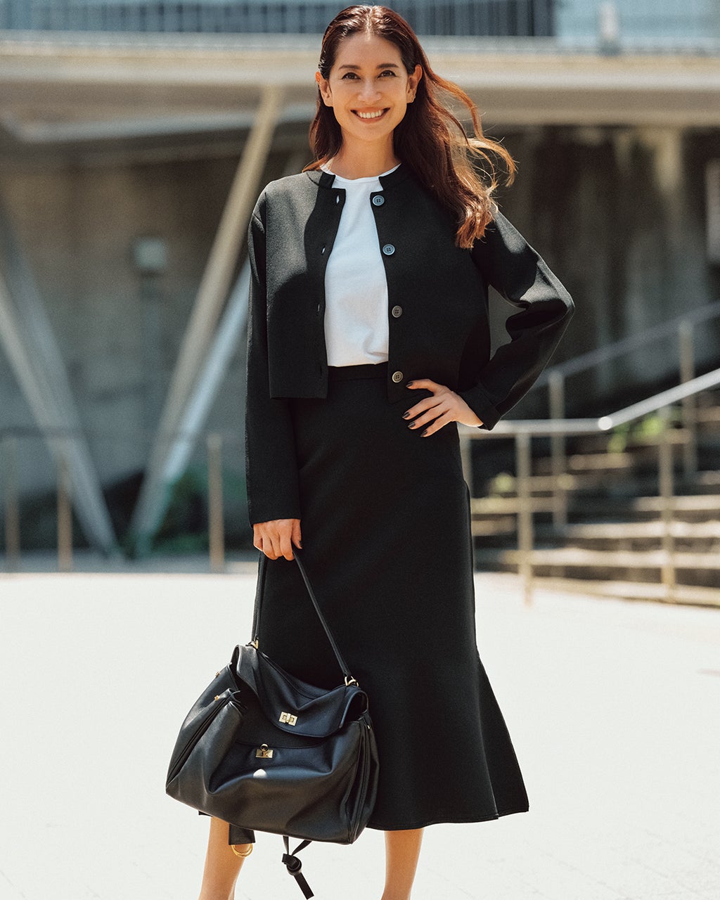 構築ニット・マーメイドスカート/40代50代からのレディース