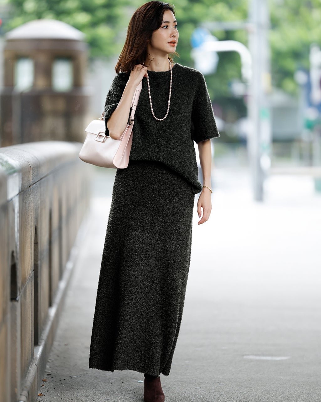 ブークレニット・Aラインスカート/DoCLASSE