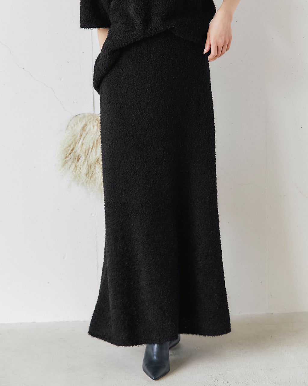 ブークレニット・Aラインスカート/DoCLASSE