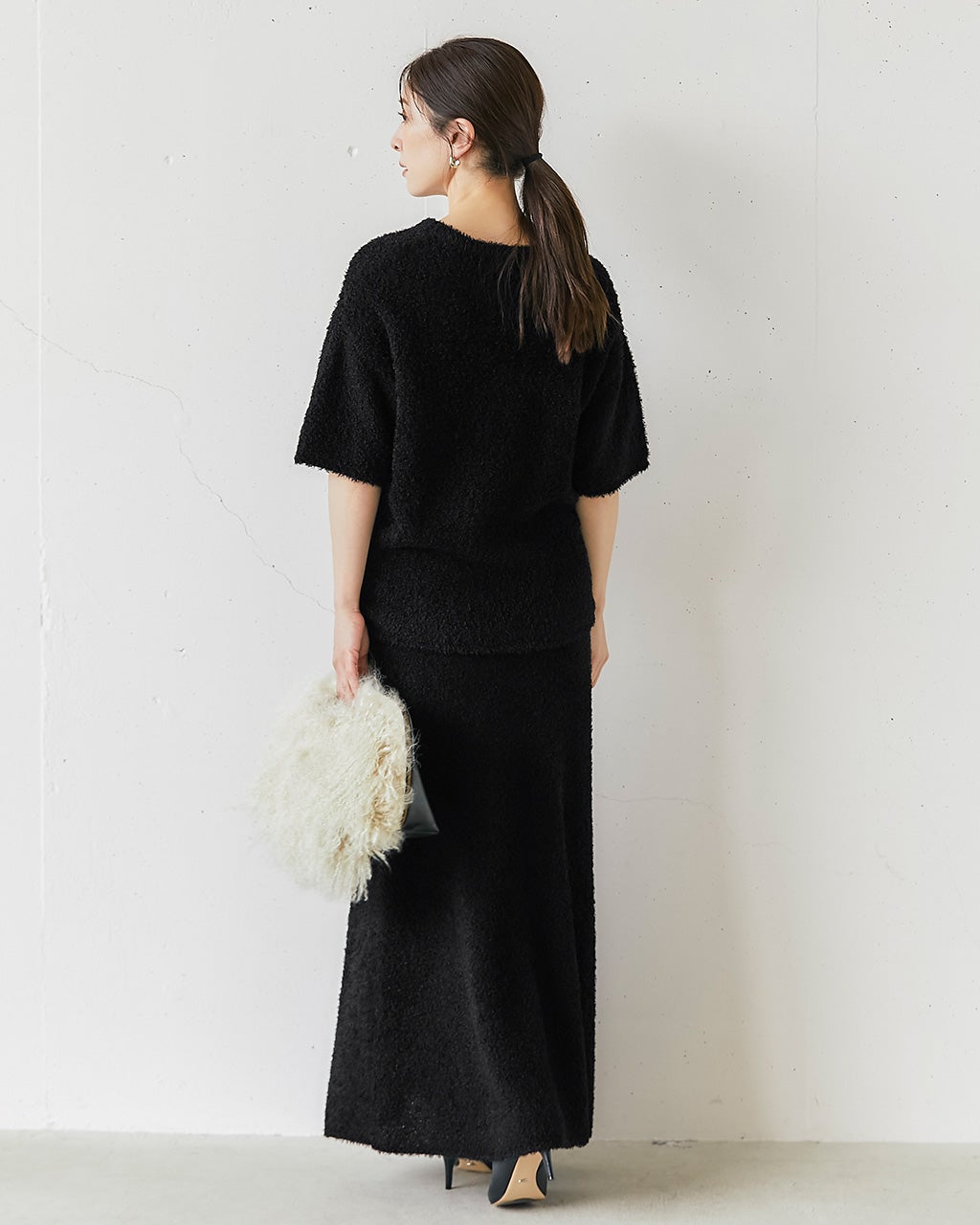 ブークレニット・Aラインスカート/DoCLASSE