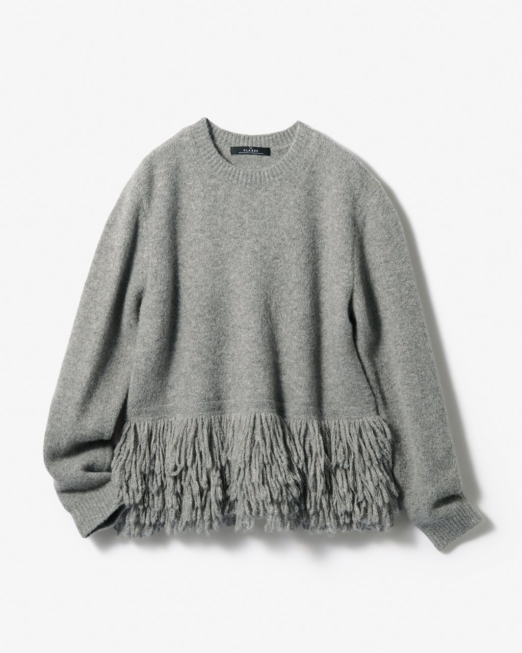 ウール混・フリンジヘムセーター/40代50代からのレディース