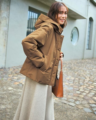 マジカルサーモ・立体フードショートコート