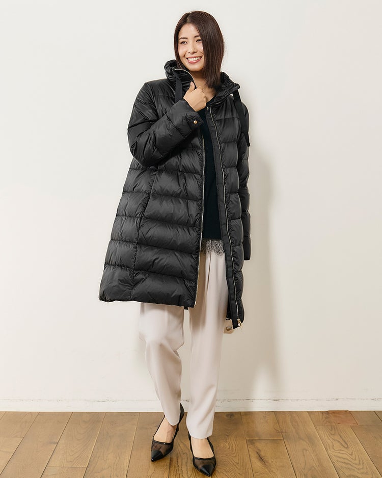 艶Airダウン・スタンドカラーロングコート 詳細画像 ブラック 10