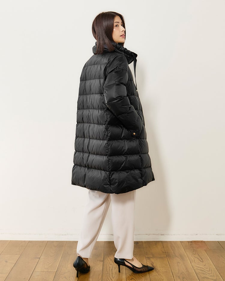 艶Airダウン・スタンドカラーロングコート 詳細画像 ブラック 9