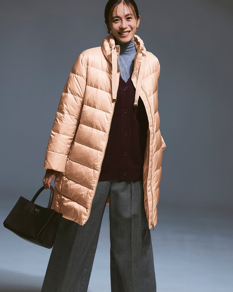 艶Airダウン・スタンドカラーロングコート 詳細画像 ソフトピンク 1