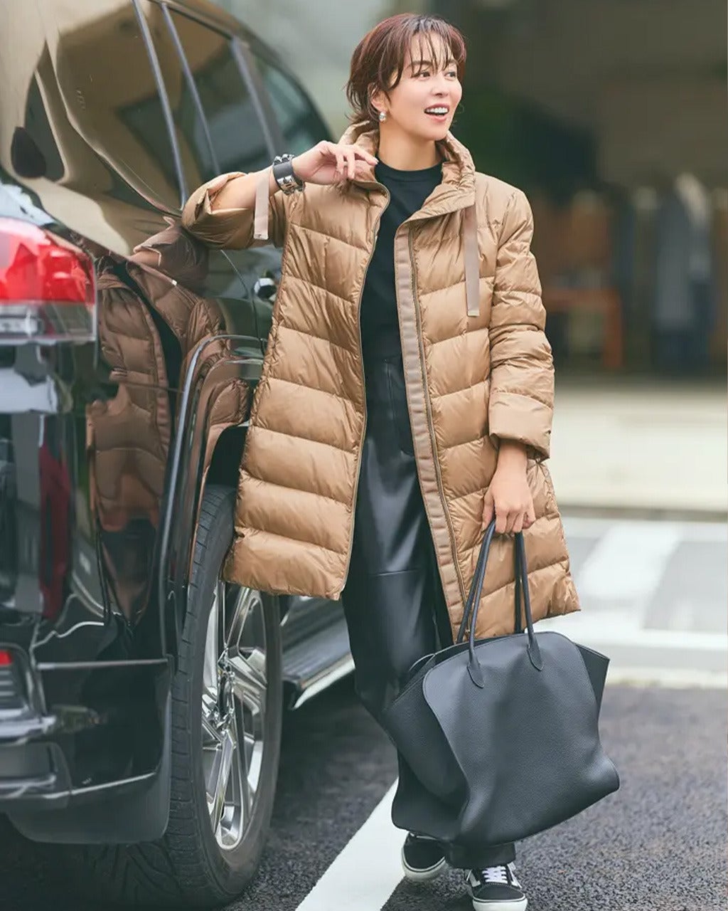 艶Airダウン・スタンドカラーロングコート/DoCLASSE