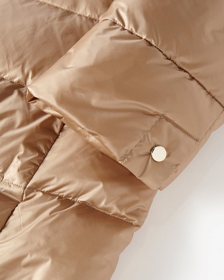 艶Airダウン・スタンドカラーロングコート 詳細画像 キャメル 2