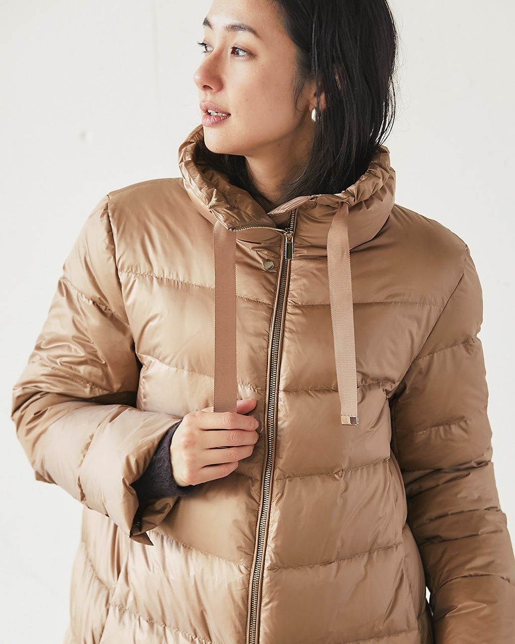 艶Airダウン・スタンドカラーロングコート/DoCLASSE