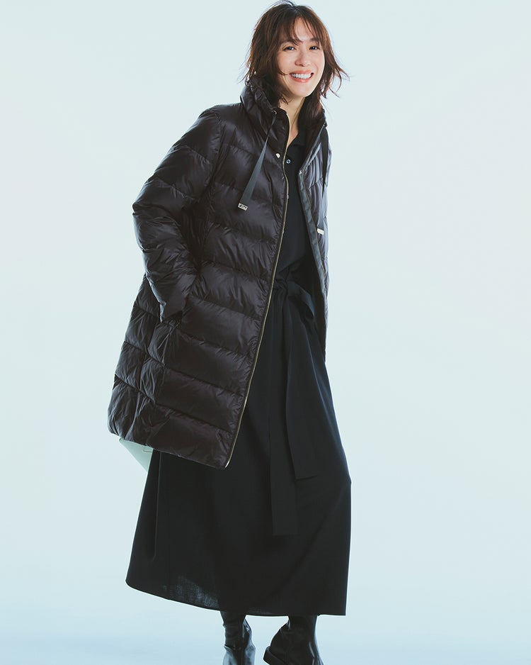 艶Airダウン・スタンドカラーロングコート 詳細画像 ニュアンスグレー 1