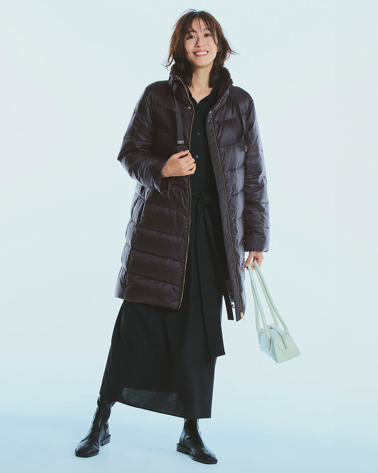 艶Airダウン・スタンドカラーロングコート 詳細画像 ニュアンスグレー 2