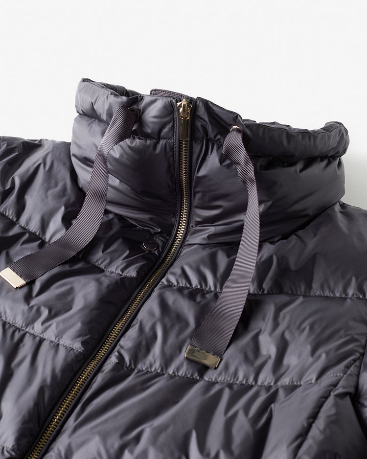 艶Airダウン・スタンドカラーロングコート 詳細画像 ニュアンスグレー 4