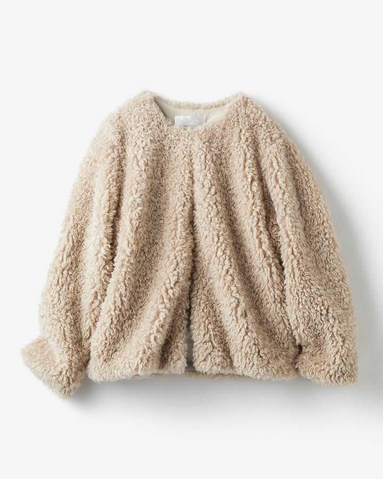 プードルエコファー・ショートコート 詳細画像 グレーベージュ 7