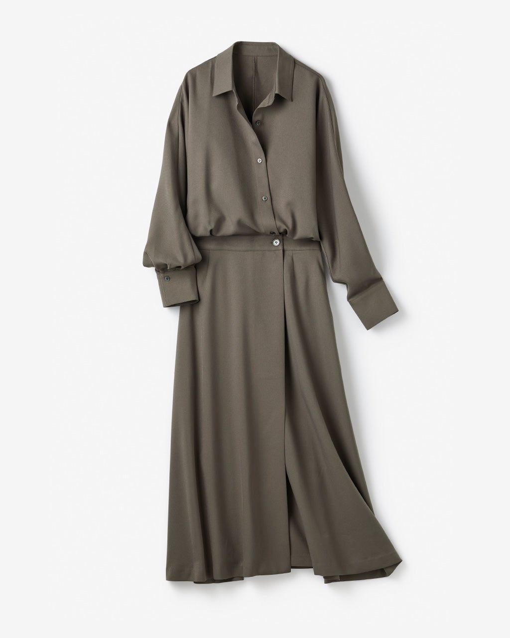 サキソニー・フレアシャツワンピース/40代50代からのレディース