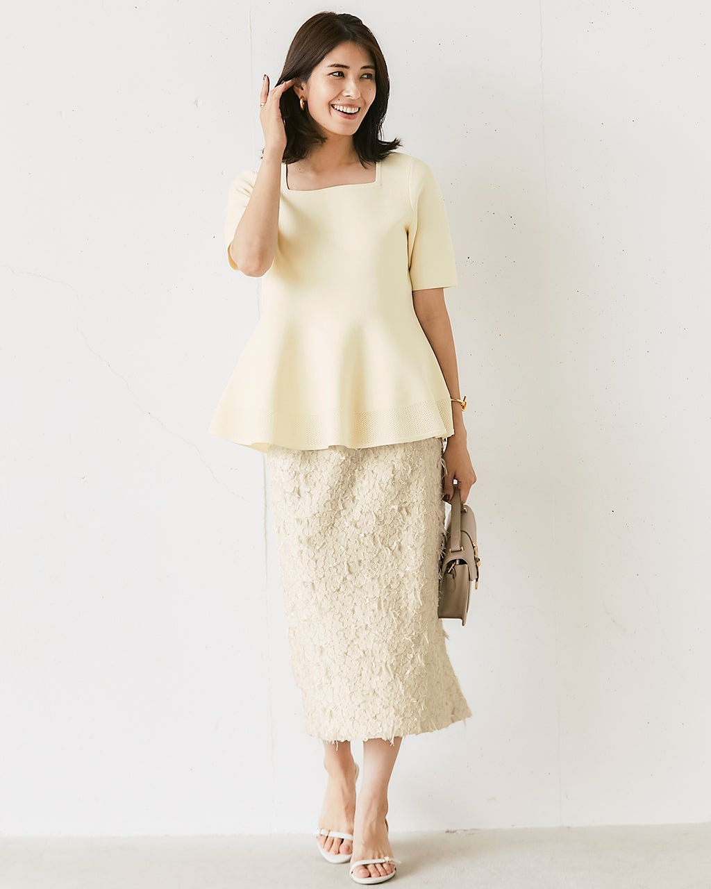 ma_sa　スラックス&ペプラムニット ADAM ET ROPE' ニット セーター 「サステナブル