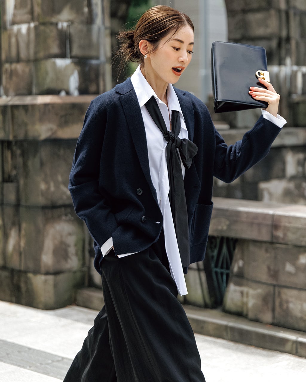 ダブルリブ・ニットテーラードジャケット/DoCLASSE