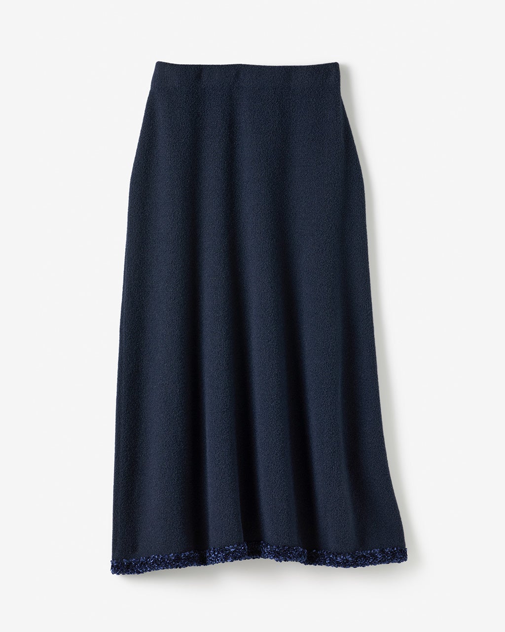 ワッフルニット・ツイードトリムスカート/40代50代からのレディース