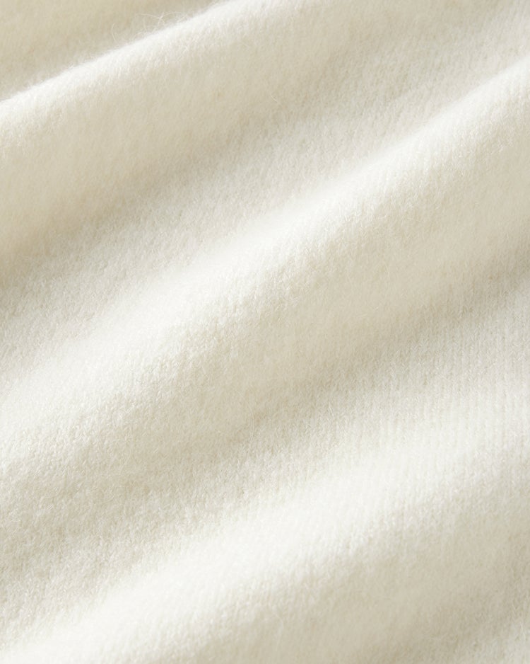 フラワーモチーフ・アルパカ混セーター 詳細画像 ホワイト 4