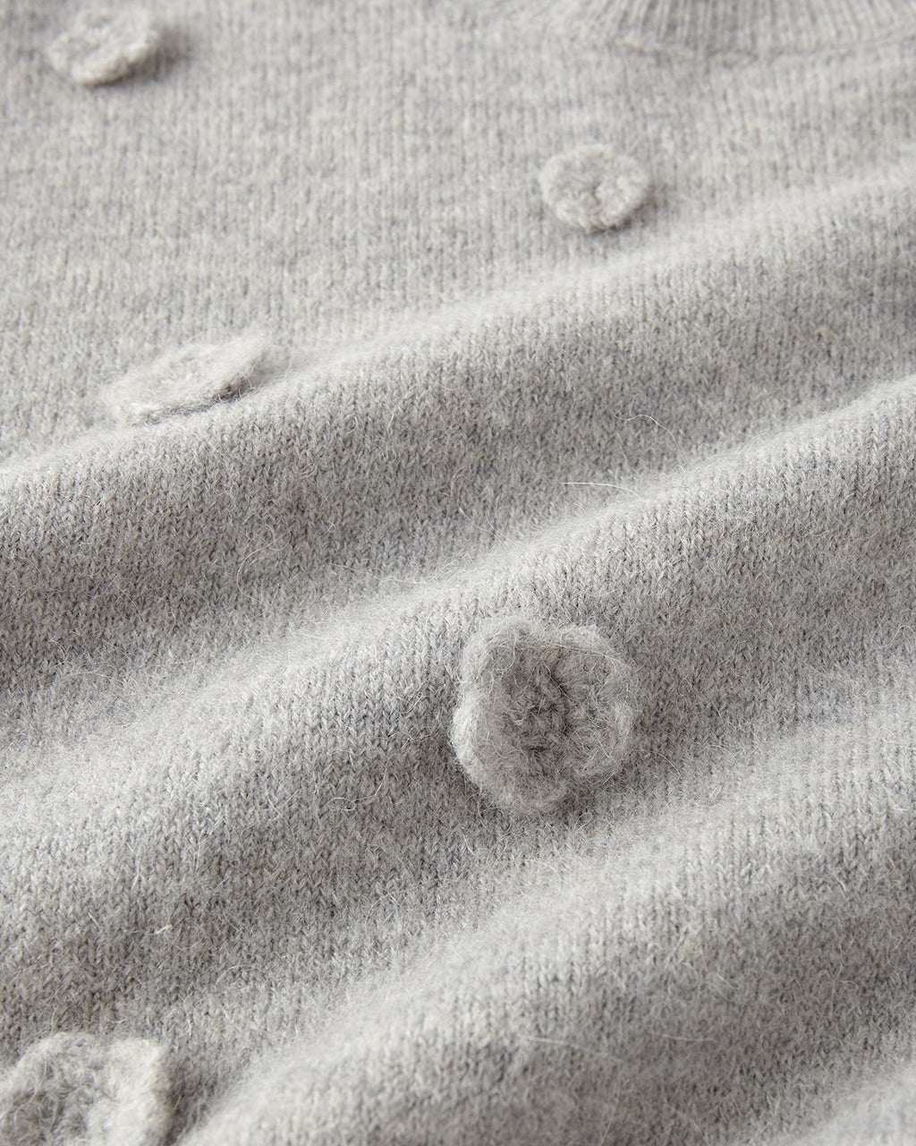 フラワーモチーフ・アルパカ混セーター/DoCLASSE