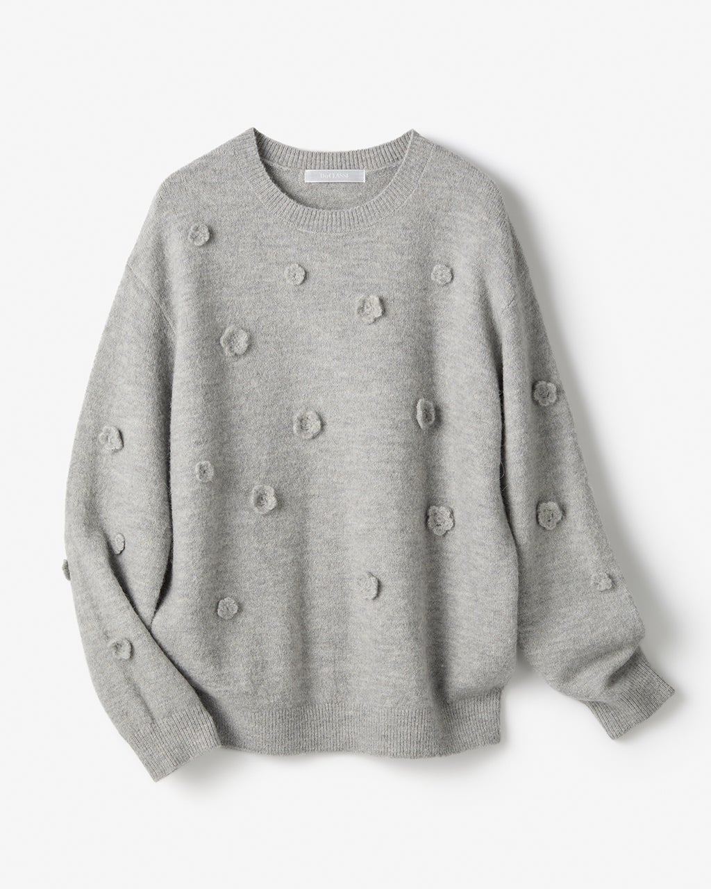 フラワーモチーフ・アルパカ混セーター/DoCLASSE