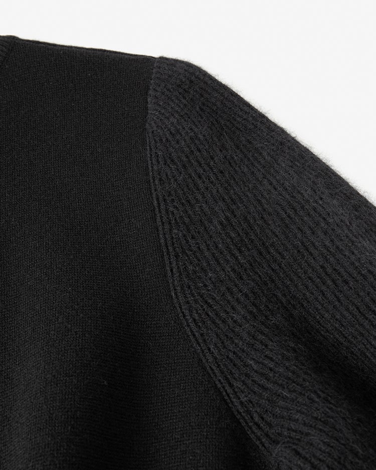 ヘアリースリーブ・ニットワンピース 詳細画像 ブラック 2