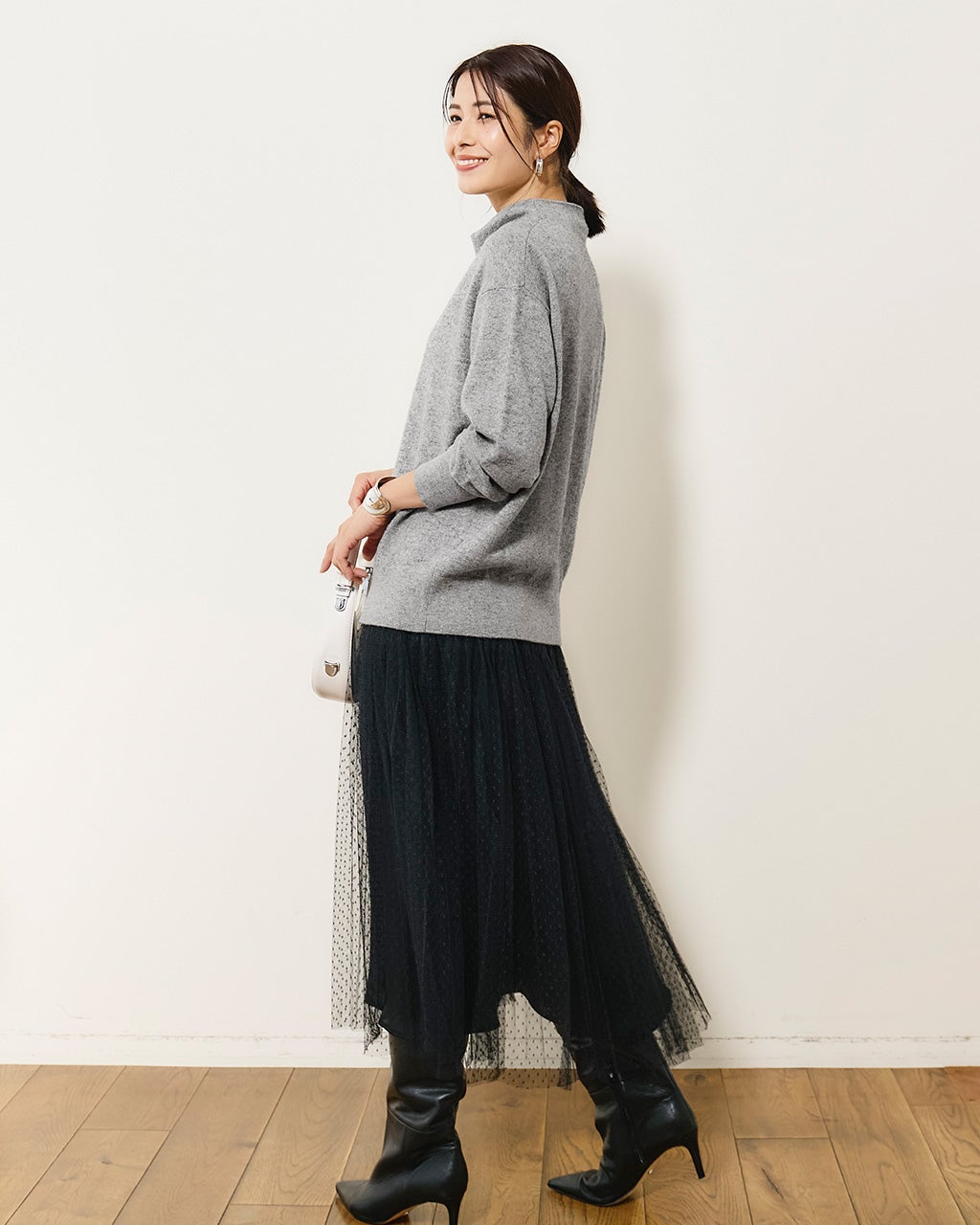 theory　ざっくり　ハイネック　ニット　カシミヤ混 カシミヤ混・ハイネックニット/DoCLASSE