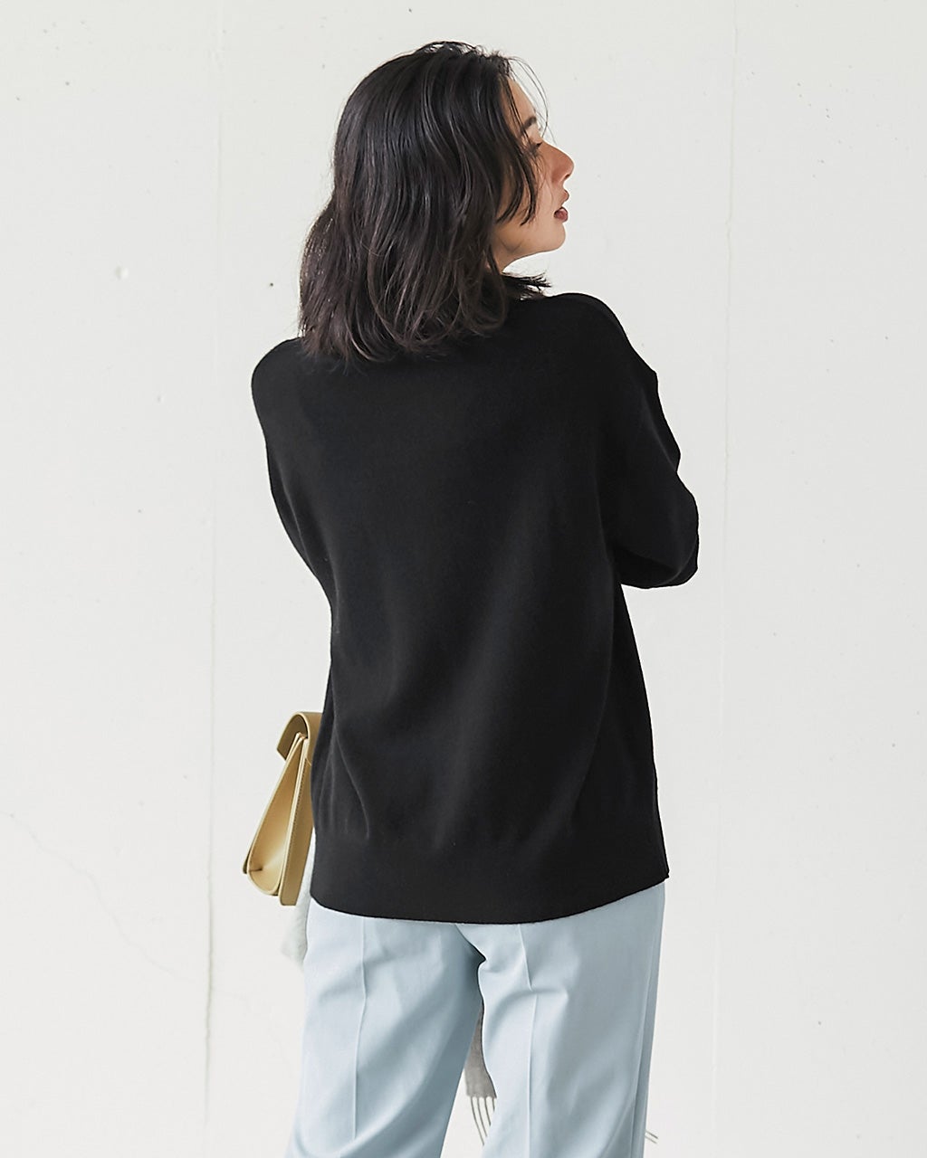 カシミヤ混・ハイネックニット/DoCLASSE