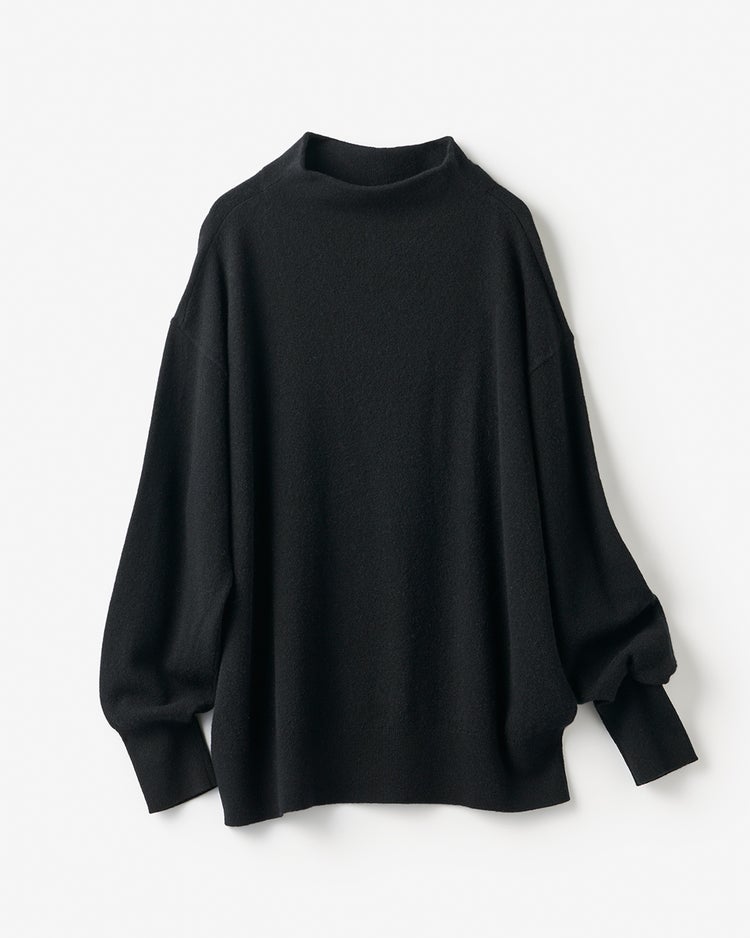 カシミヤ混・ハイネックニット 詳細画像 ブラック 6