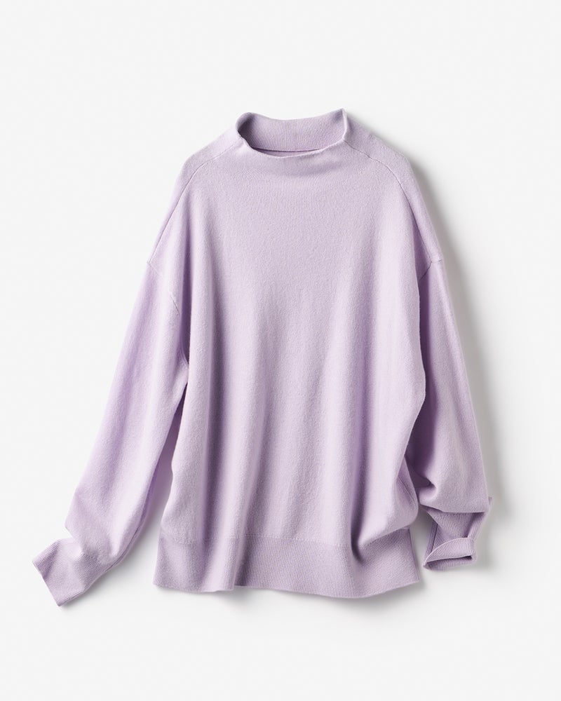 カシミヤ混・ハイネックニット 詳細画像 ラベンダー 3