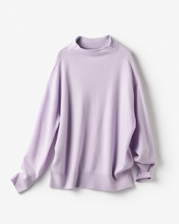 カシミヤ混・ハイネックニット 詳細画像 ラベンダー 7