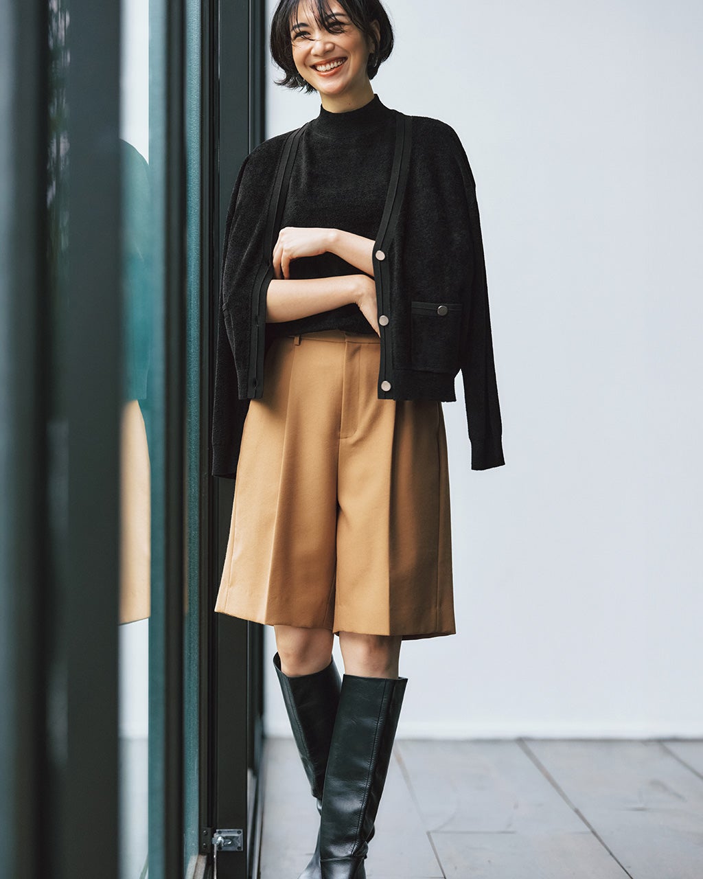 モールニット・Vネックカーディガン/40代50代からのレディース