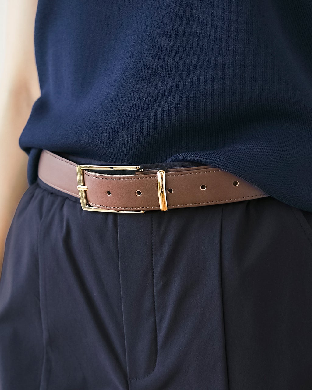 牛革・スクエアバックルベルト/DoCLASSE