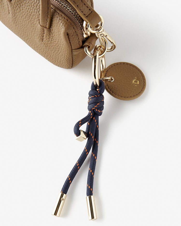 本革・ミニバッグチャーム／キーリング付き 詳細画像 キャメル 2