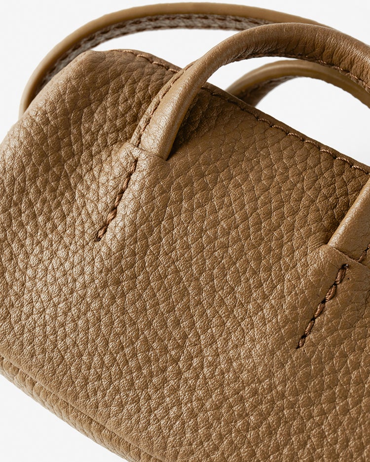 本革・ミニバッグチャーム／キーリング付き 詳細画像 キャメル 3